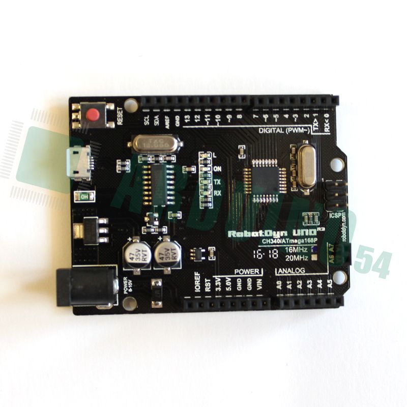 Arduino Uno R3 (ATmega168) c MicroUSB (CH340G) без кабеля Arduino Uno R3 (ATmega168) c MicroUSB (CH340G) без кабеля