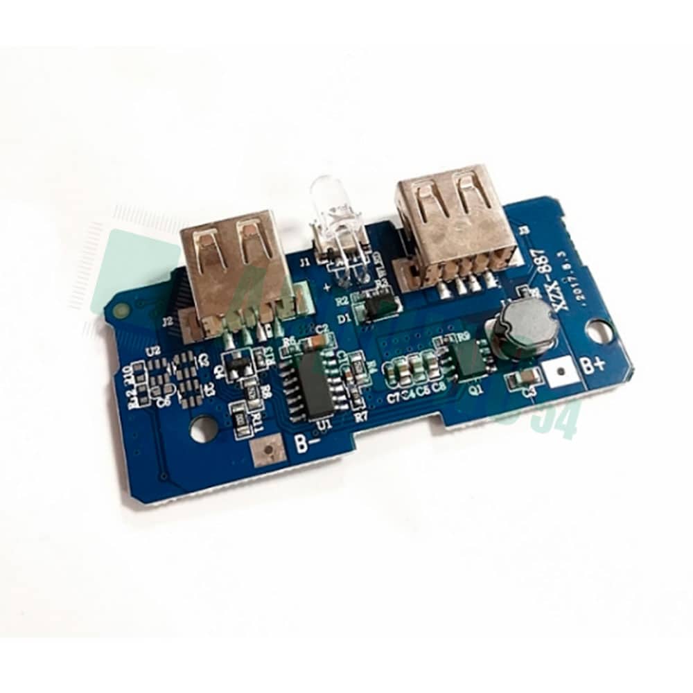Модуль Powerbank заряда LiPo с двумя USB, от 3.7V до 5V2A Модуль Powerbank заряда LiPo с двумя USB, от 3.7V до 5V2A