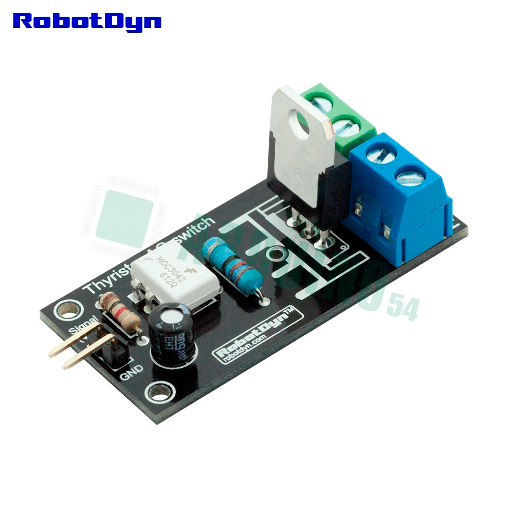 Тиристорный переключатель переменного тока, 3.3V/5V logic, AC/DC, AC 220V110V, /5A Тиристорный переключатель переменного тока, 3.3V/5V logic, AC/DC, AC 220V110V, /5A