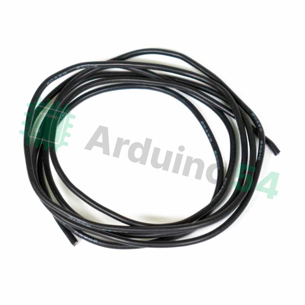 Мягкий провод 20AWG, чёрный, 1 метр Мягкий провод 20AWG, чёрный, 1 метр