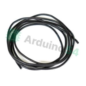 Мягкий провод 22AWG, чёрный, 1 метр